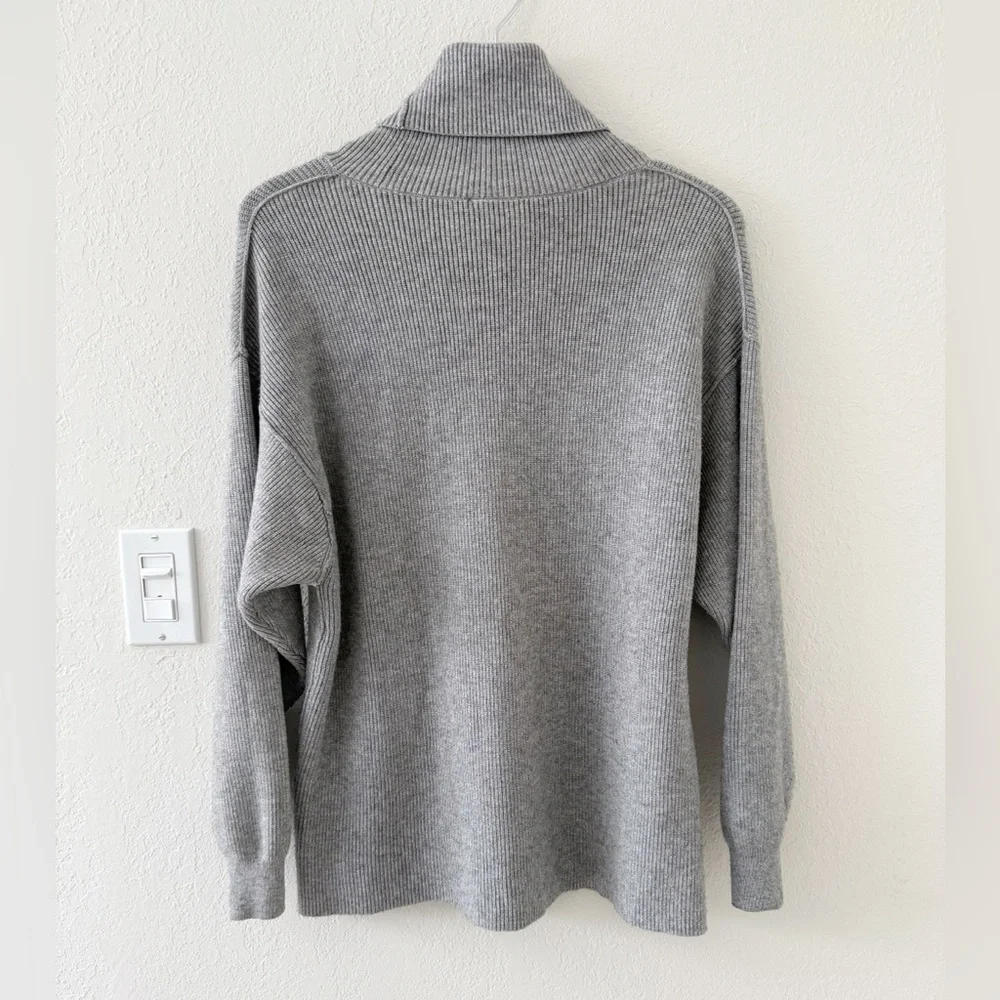 FREE PEOPLE Softly‎ Structured Tunic Sweater in Grey size XS Turtleneck Cozy